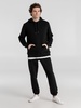 Толстовка с капюшоном унисекс King, черная с логотипом