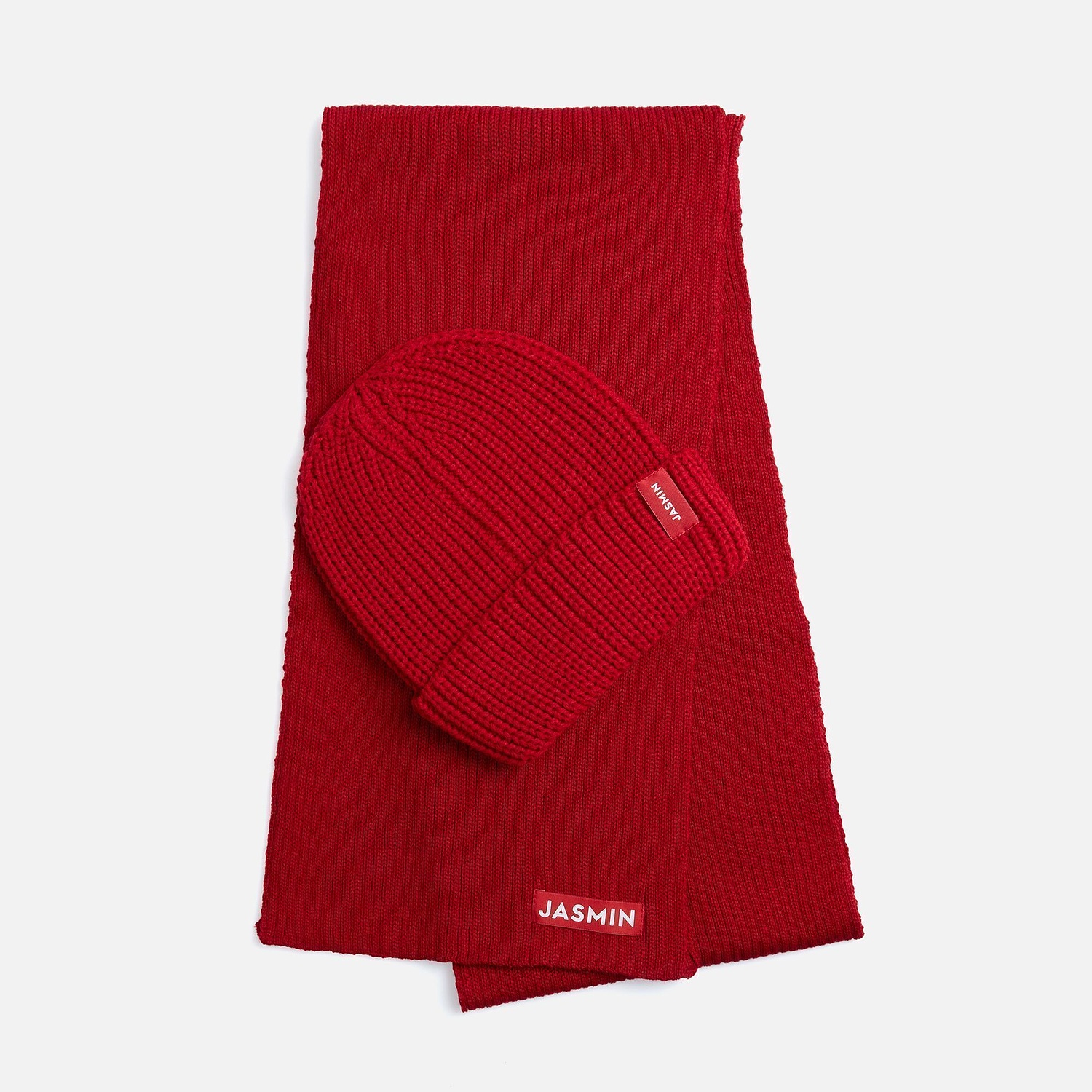 Лейбл тканевый Epsilon, XS, красный с логотипом