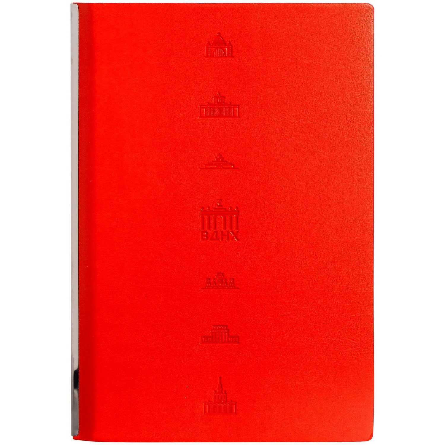 Ежедневник Kroom, недатированный, красный с логотипом