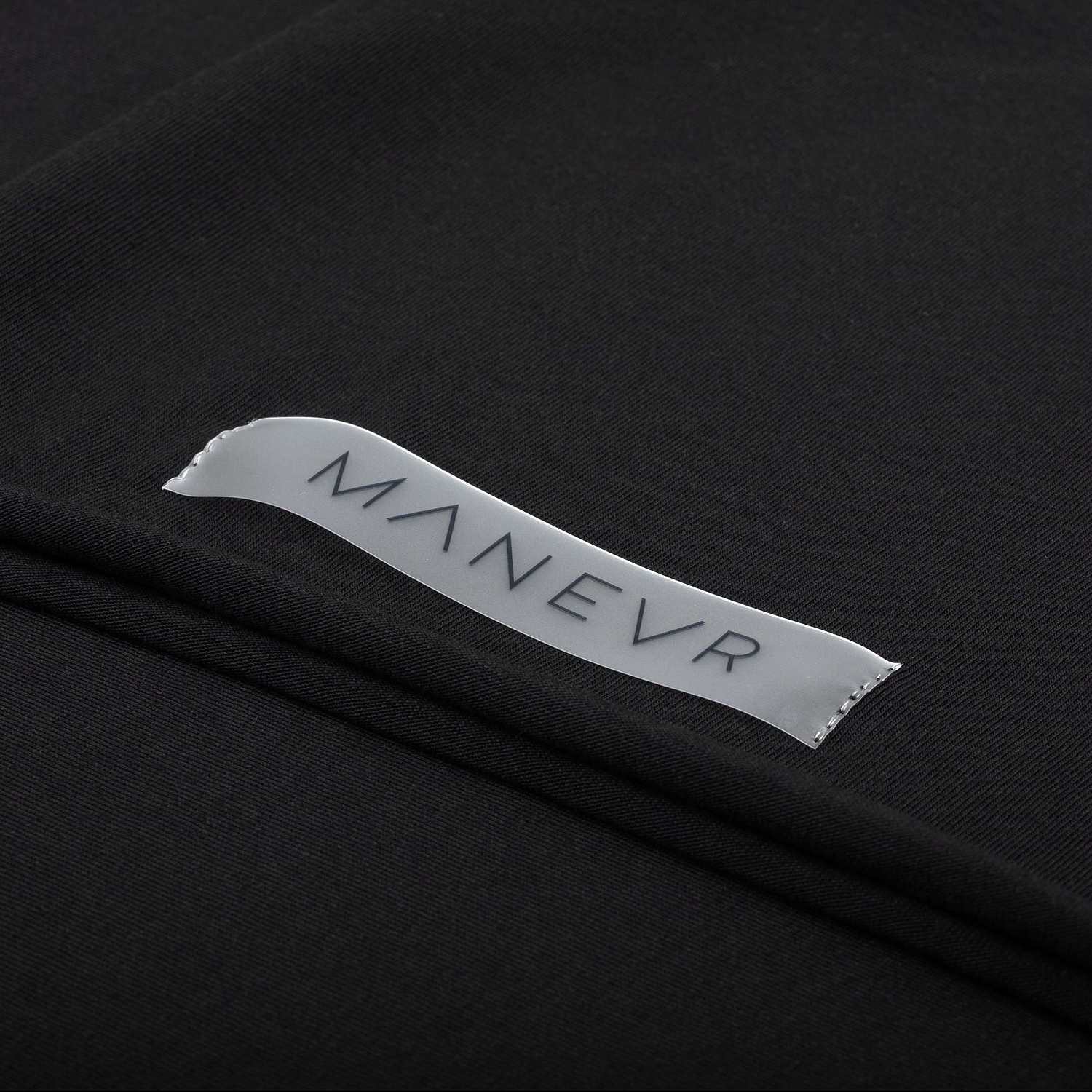 Футболка оверсайз Vozduh 2.0, черная с логотипом