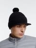 Вязаная шапка с козырьком Peaky, черная с логотипом