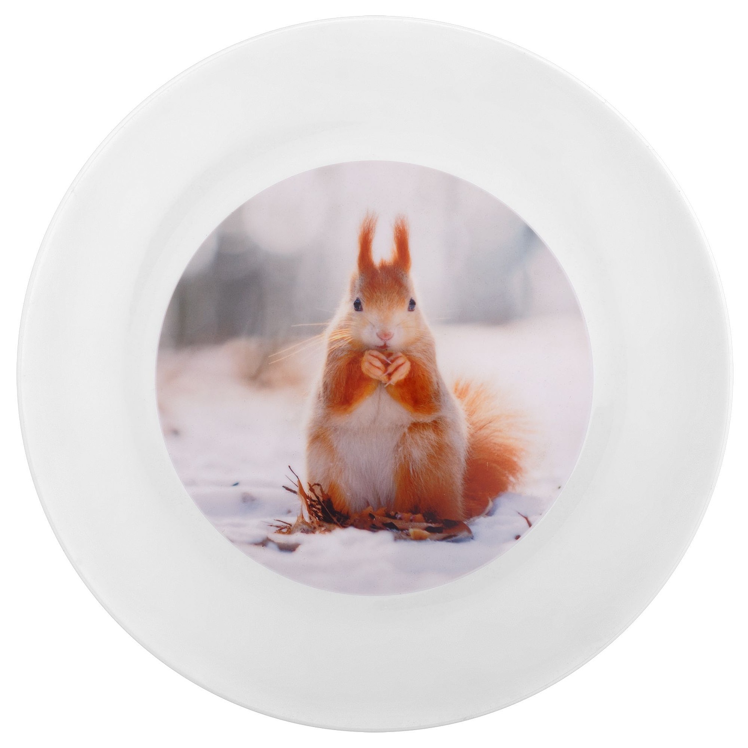 Тарелка Wonder для сублимационной печати, белая с логотипом