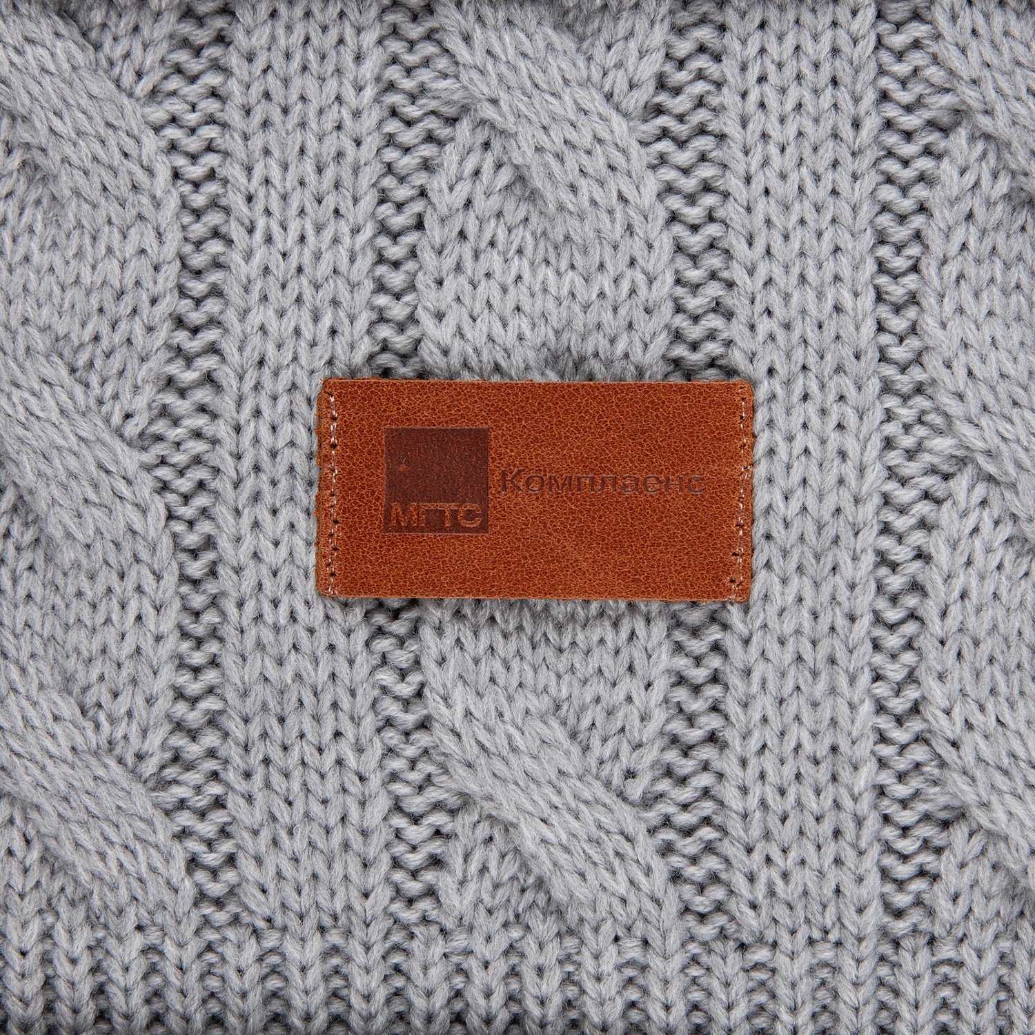 Лейбл кожаный Pasek, XS, горчичный с логотипом