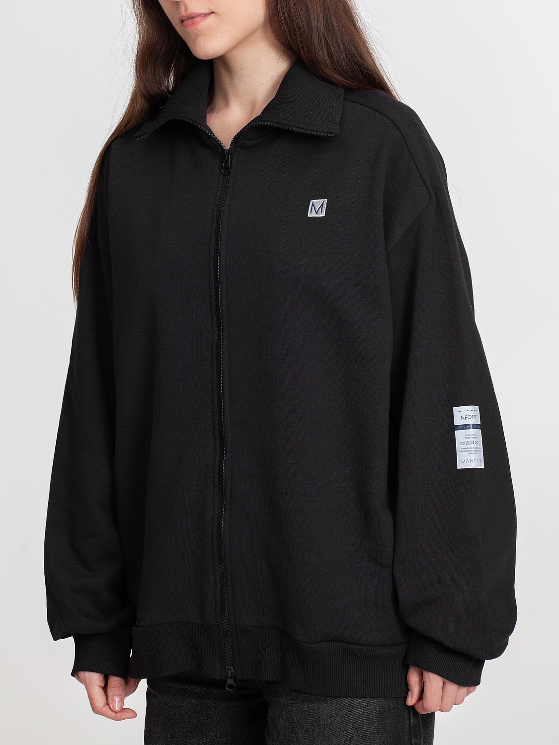 Толстовка унисекс Neofit, черная с логотипом