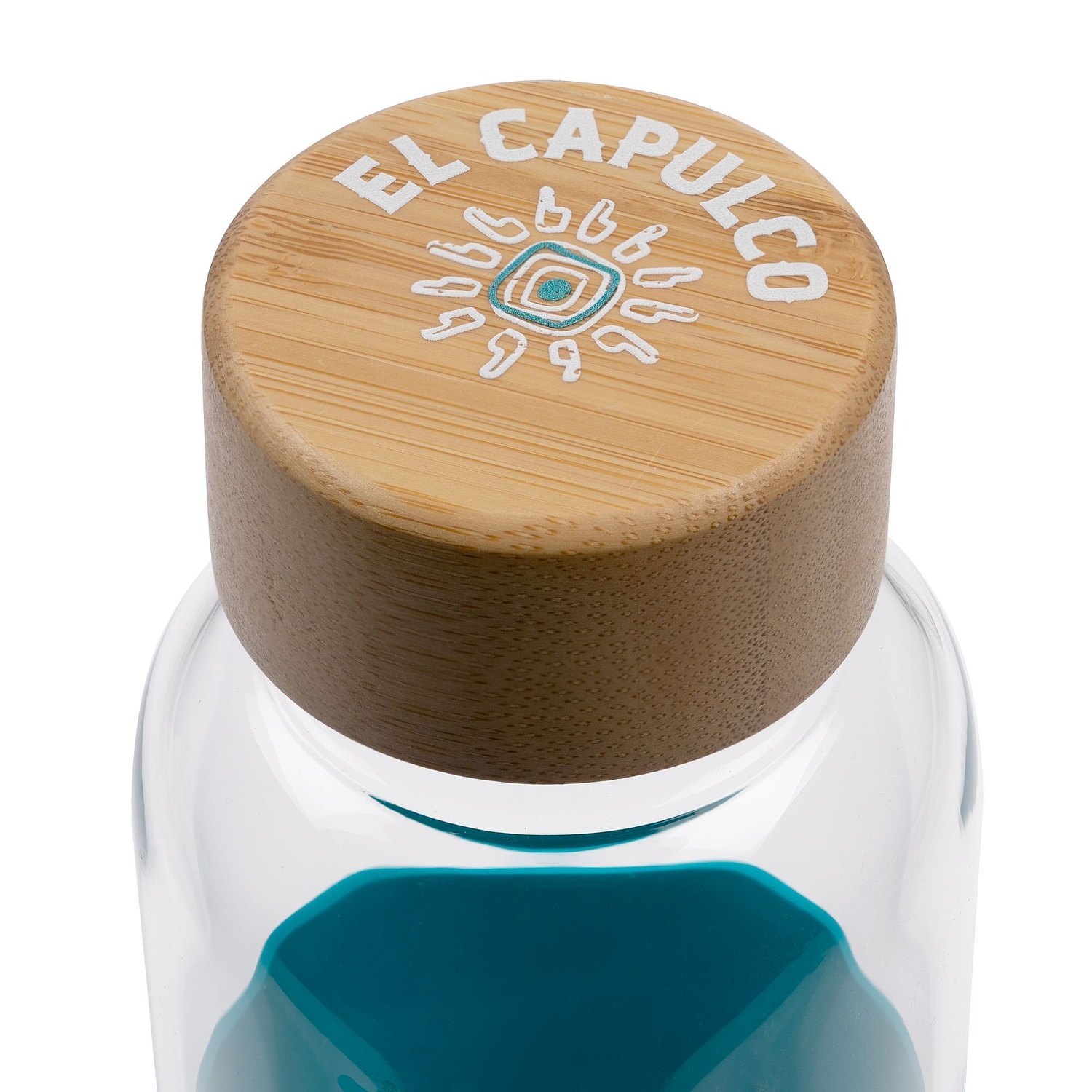 Бутылка для воды Dakar, прозрачная с черным с логотипом