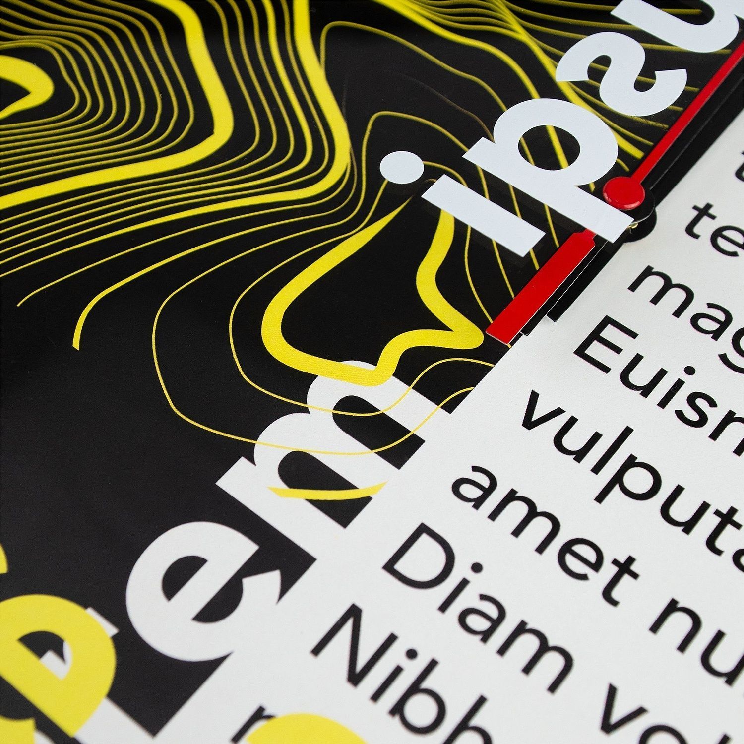 Часы настенные ChronoTop, черные с логотипом