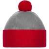 Шапка Snappy, светло-серая с красным с логотипом