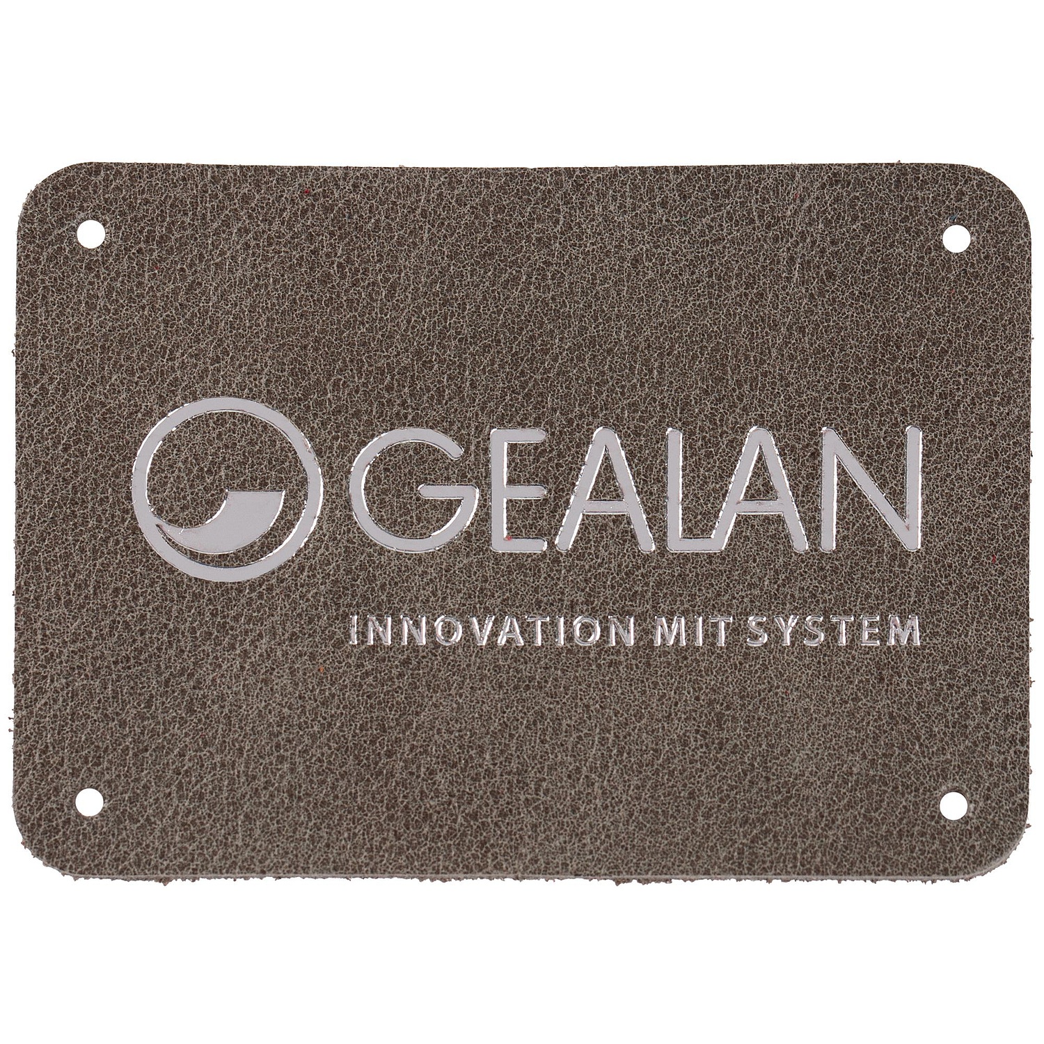 Лейбл кожаный Beta, XL, серый с логотипом