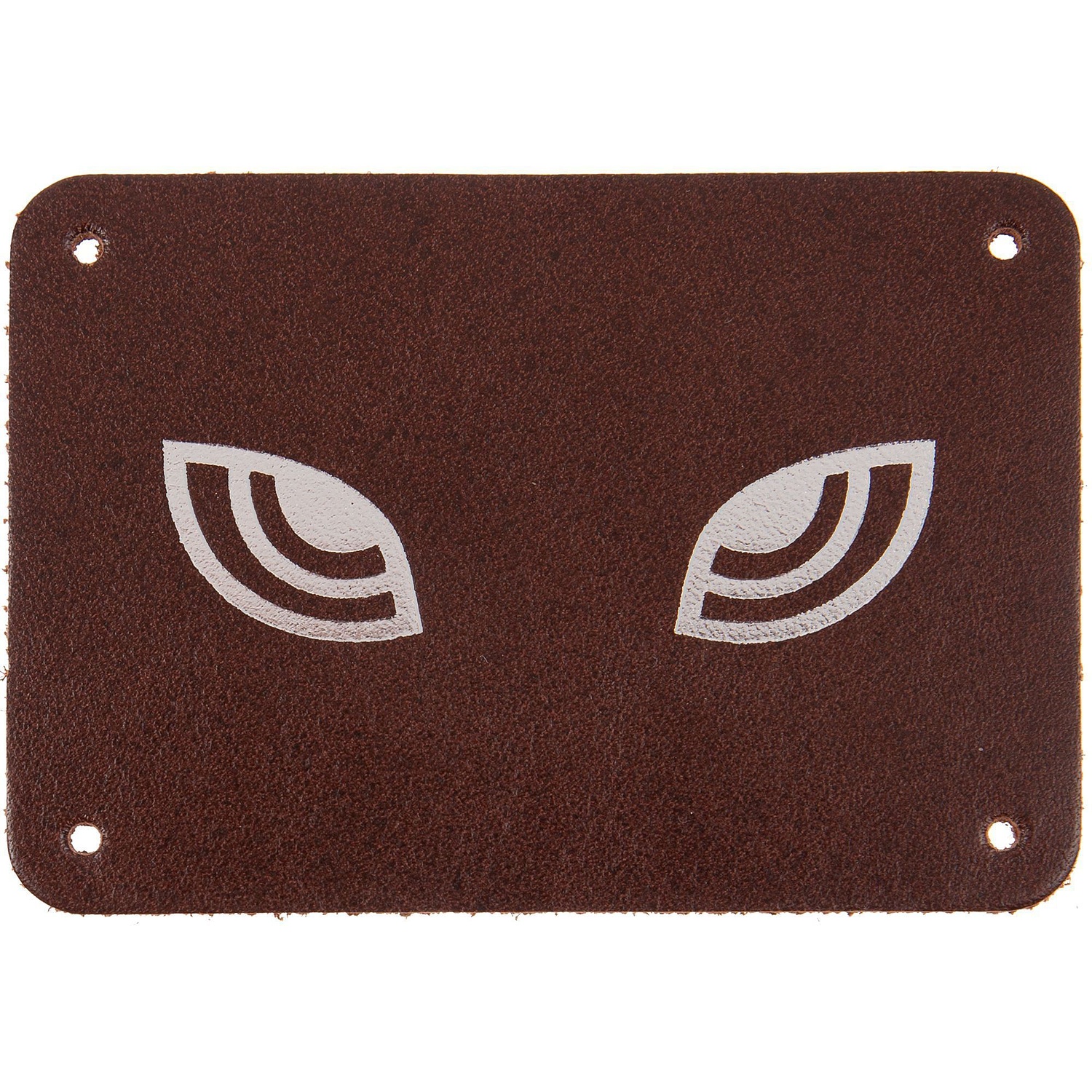 Лейбл кожаный Beta, XL, коричневый с логотипом