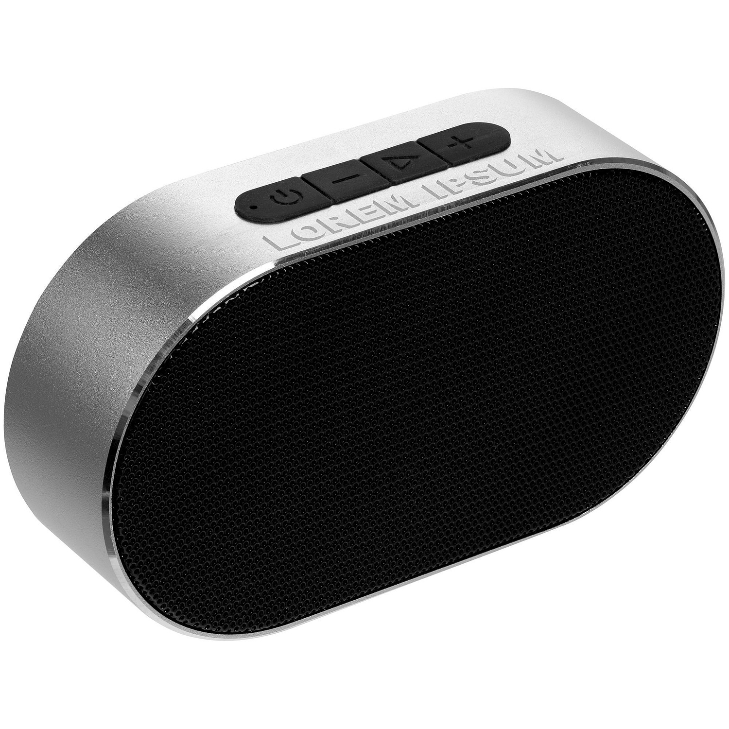 Беспроводная колонка Sound Count, серебристая с логотипом