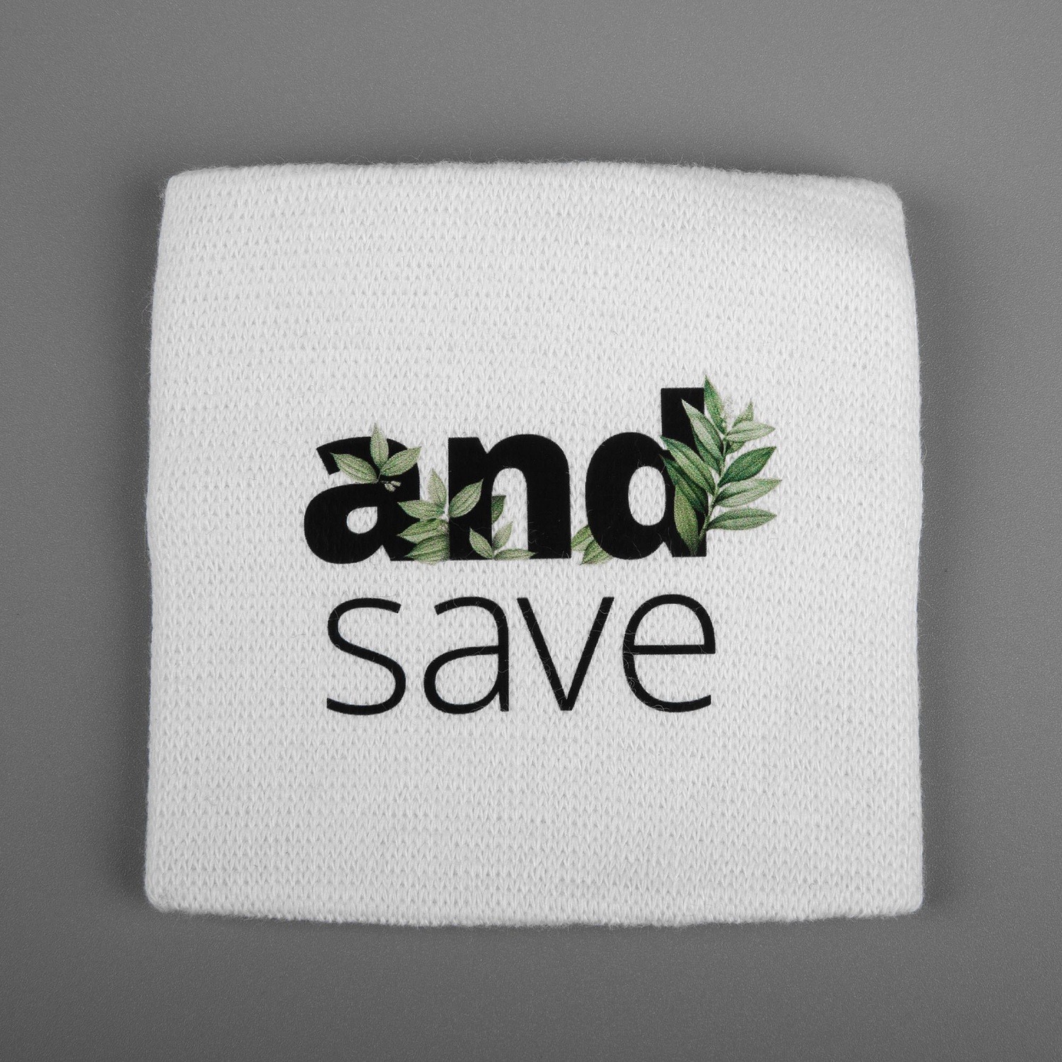 Напульсник с карманом Fiksu, белый с логотипом