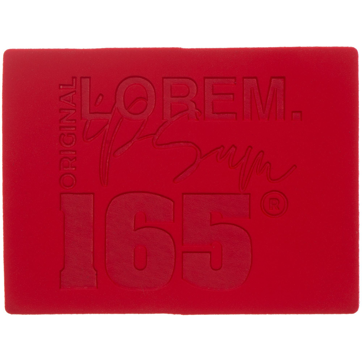 Лейбл Listra Soft Touch, красный с логотипом