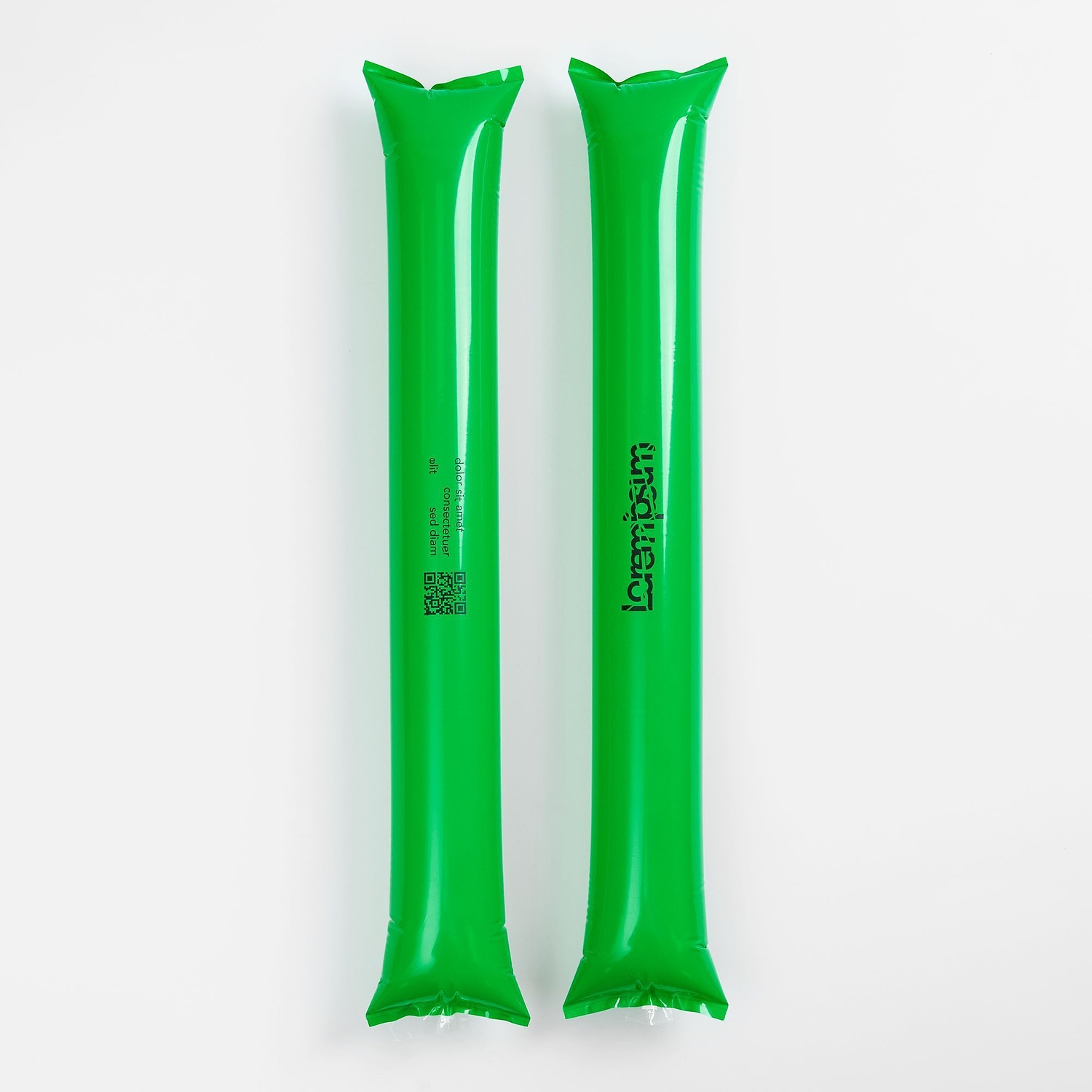 Палки-стучалки для болельщиков «Пошумим», зеленые с логотипом