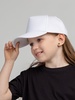 Бейсболка детская Standard Kids, белая с логотипом