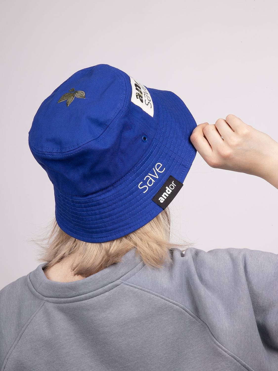 Панама C7, синяя с логотипом