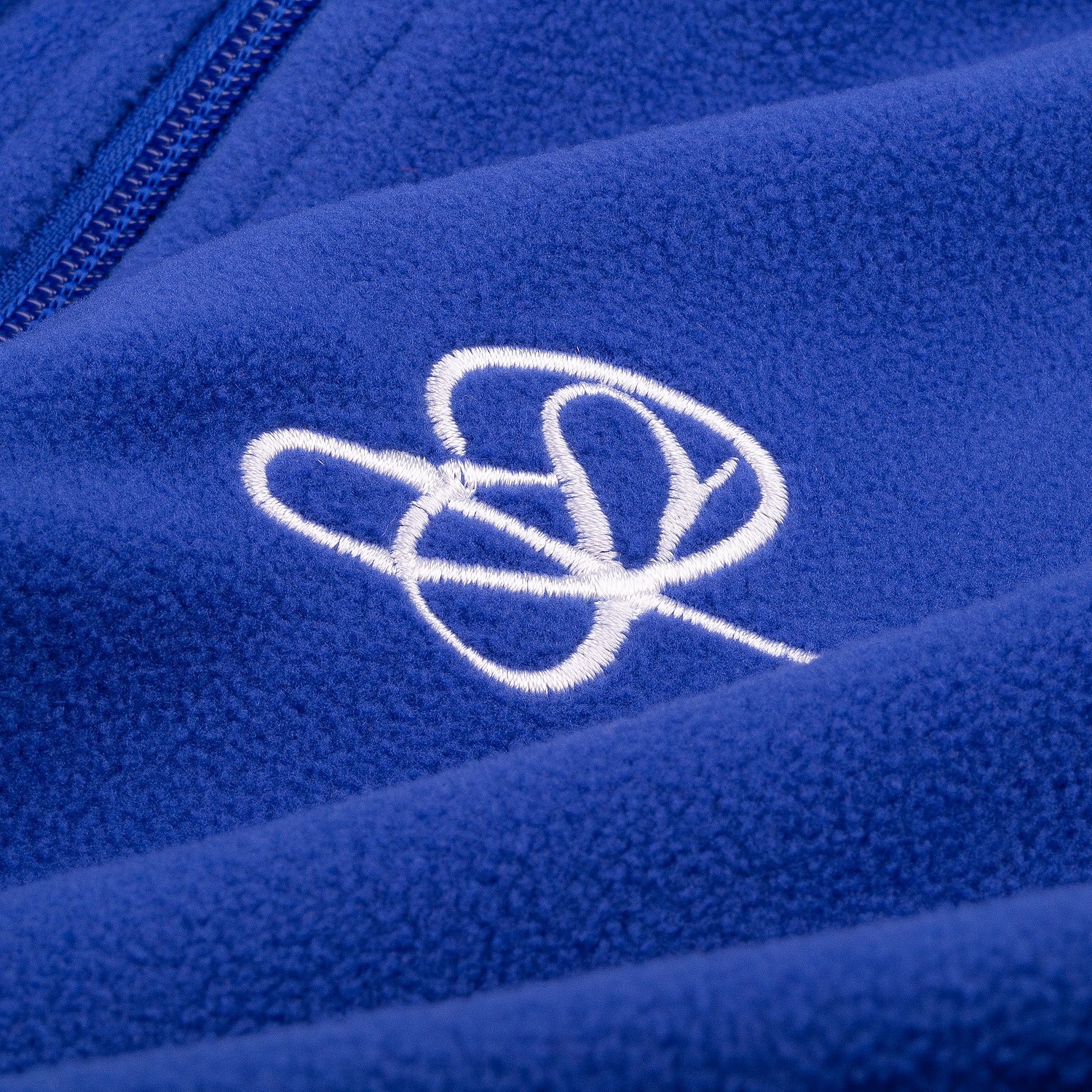 Куртка флисовая унисекс Fliska, ярко-синяя с логотипом