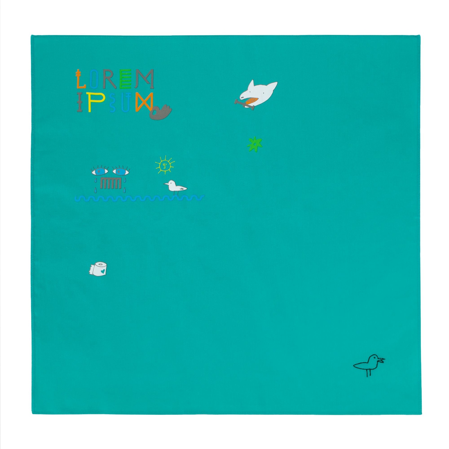 Бандана Overhead, бирюзовая с логотипом