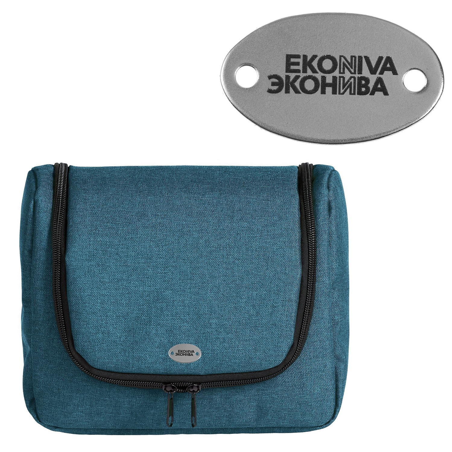 Шильдик металлический Alfa Oval, серебристый с логотипом