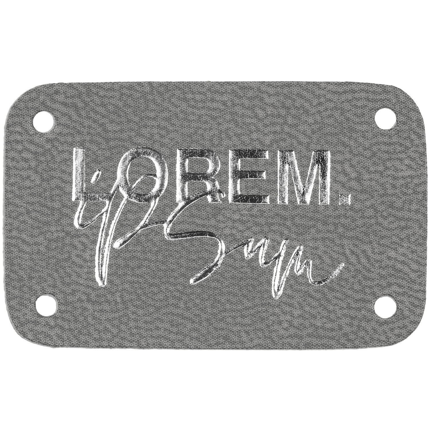 Лейбл Eta Latte, S, серый с логотипом