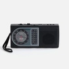 Bluetooth-колонка с радио Comradio, черная с логотипом