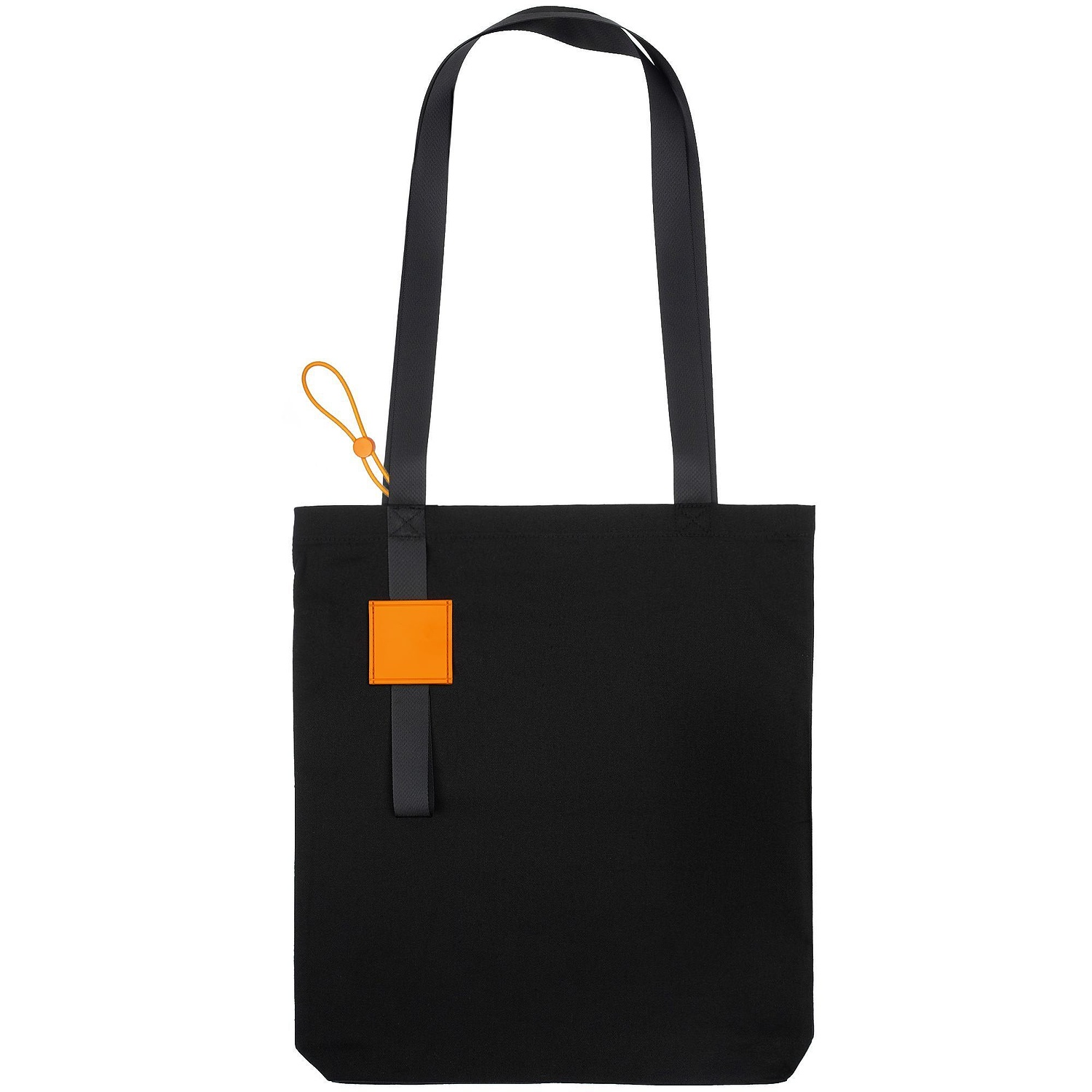 Лейбл из ПВХ Dzeta, L, оранжевый неон с логотипом