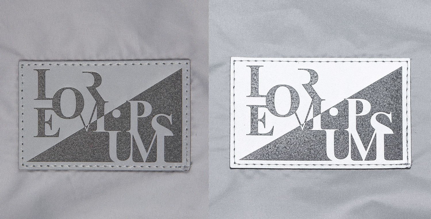 Лейбл светоотражающий Tao, XL, серый с логотипом