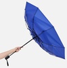 Складной зонт Dome Double с двойным куполом, синий с логотипом