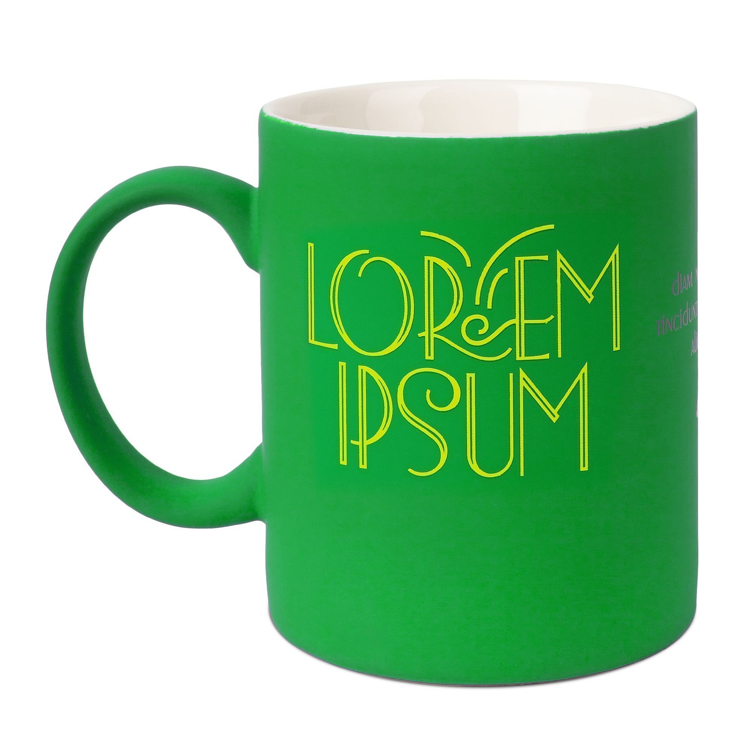 Кружка Promo Soft с покрытием софт-тач, зеленая с логотипом