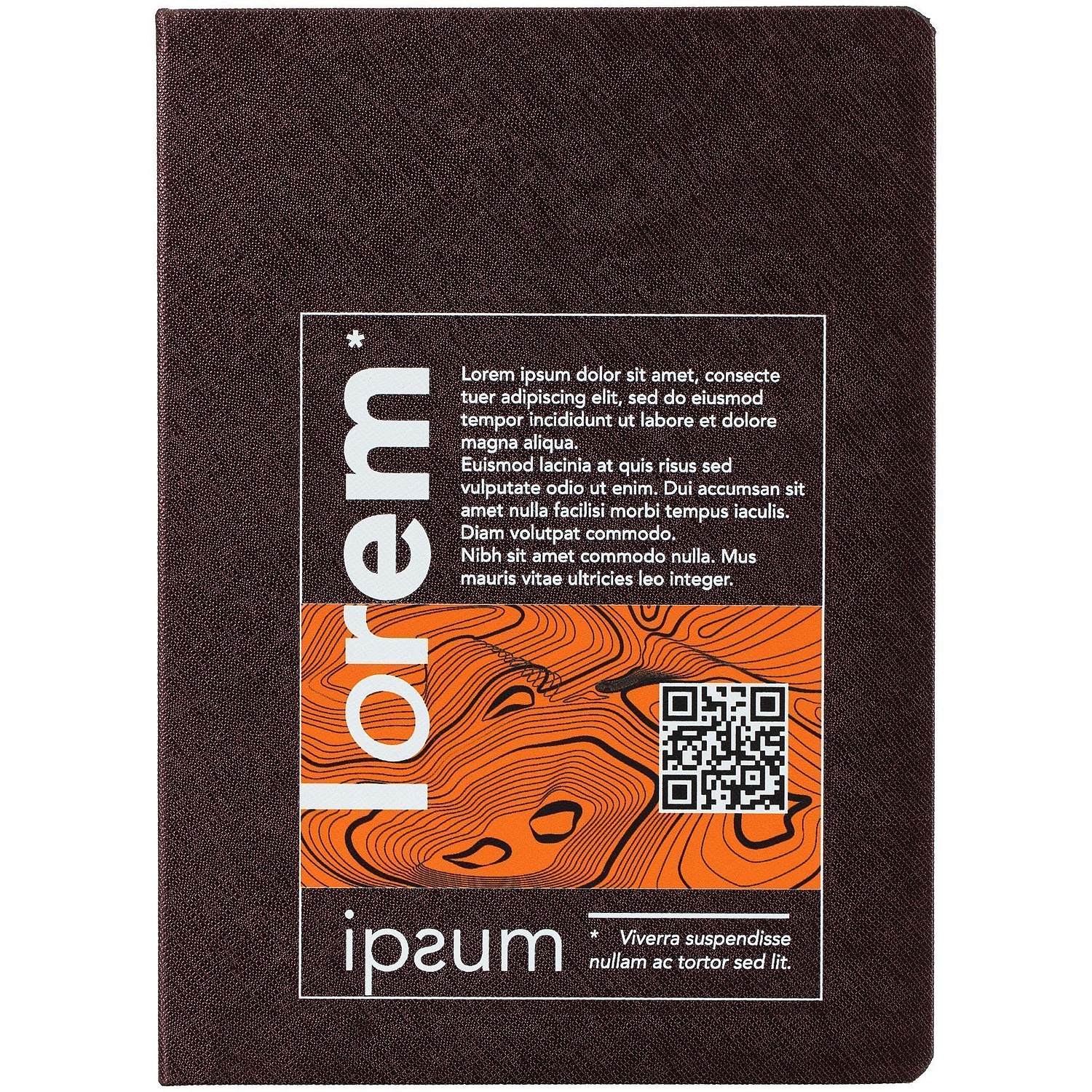 Ежедневник Saffian, недатированный, коричневый с логотипом