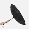 Складной зонт Dome Double с двойным куполом, черный с логотипом