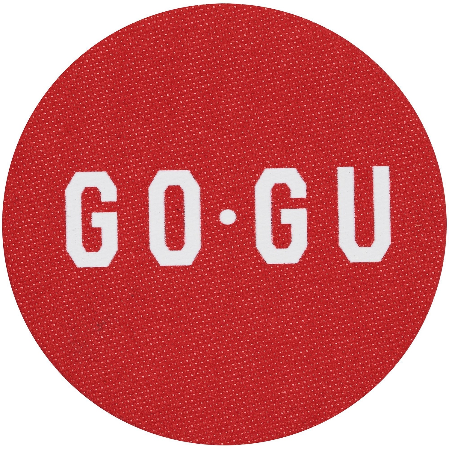 Наклейка тканевая Lunga Round, M, красная с логотипом
