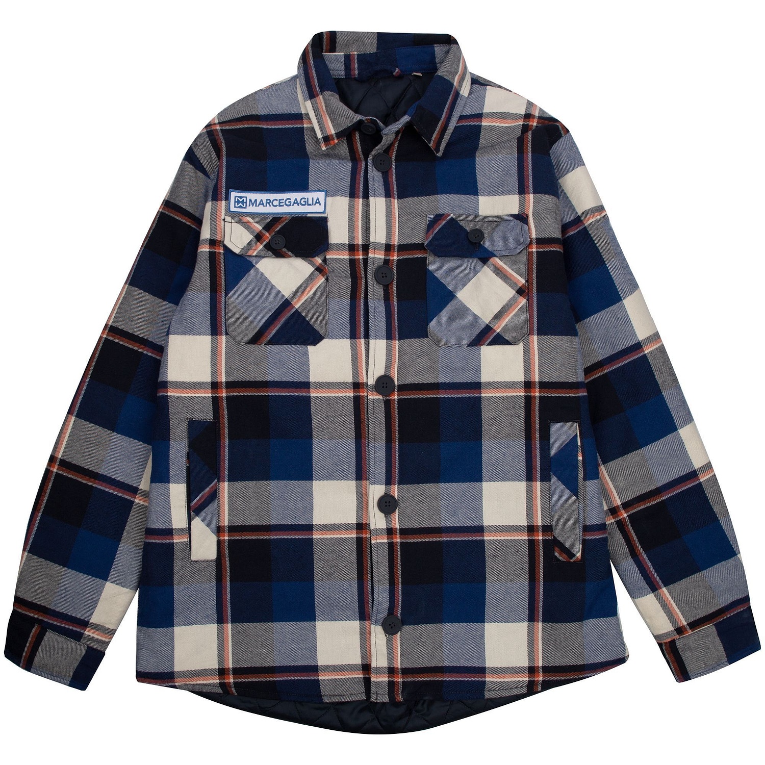 Куртка-рубашка оверсайз унисекс Noah, синяя с логотипом