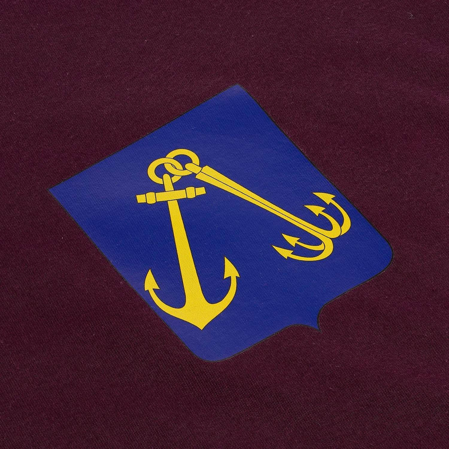 Футболка унисекс Regent 150, бордовая с логотипом