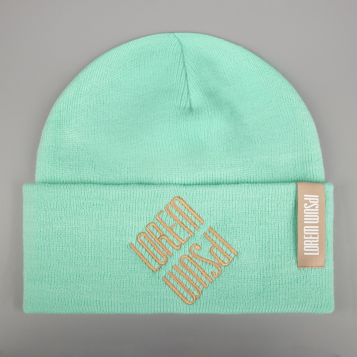 Шапка Urban Flow, зеленая (мятная) с логотипом