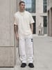 Футболка Oversize Premium 210, молочно-белая с логотипом