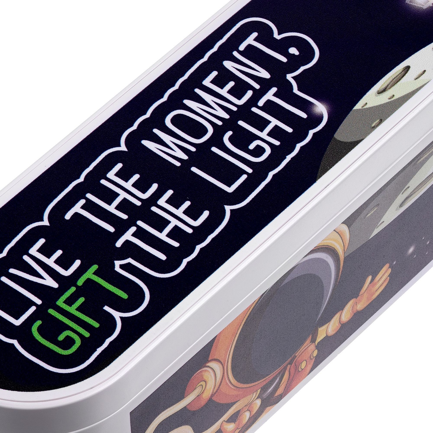 Переносная складная лампа moveLight, белая с логотипом