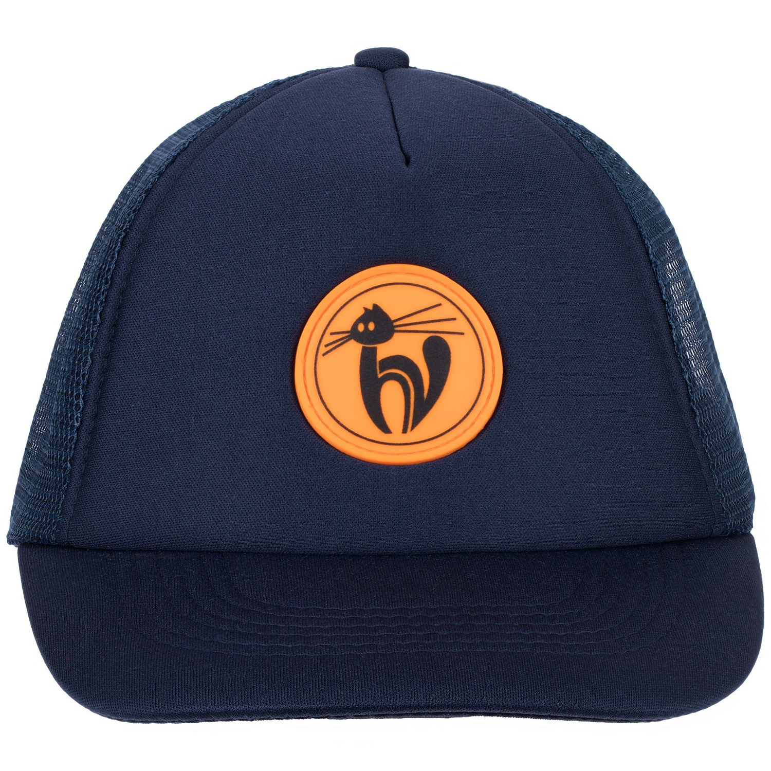 Лейбл из ПВХ Dzeta Round, L оранжевый неон с логотипом