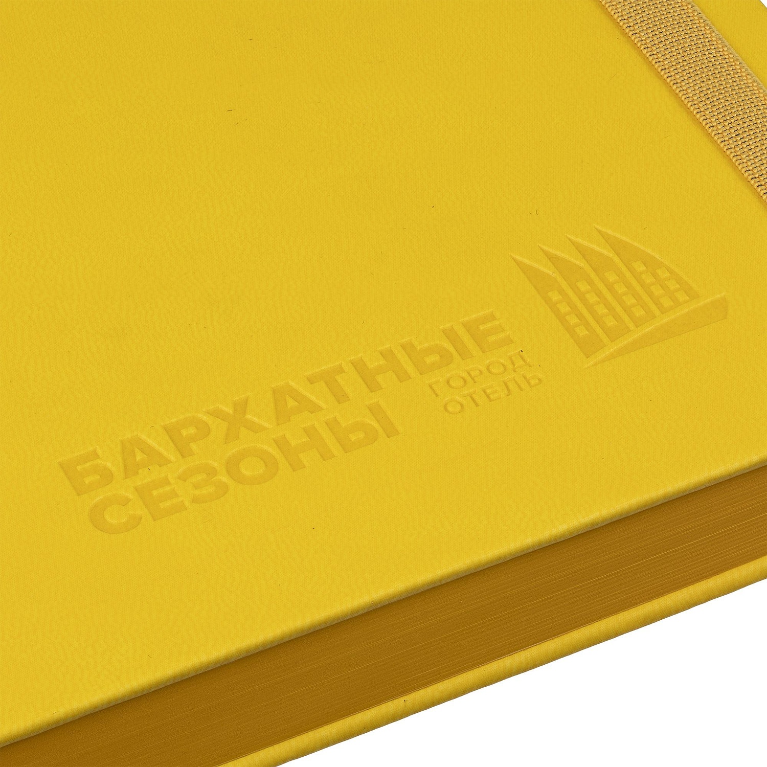 Ежедневник New Factor, недатированный, желтый с логотипом