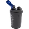 Спортивный шейкер с контейнером Tonus, черно-синий с логотипом