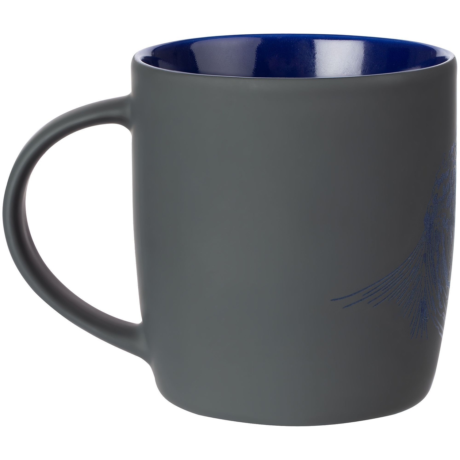 Кружка Surprise Touch с покрытием софт-тач, синяя с логотипом