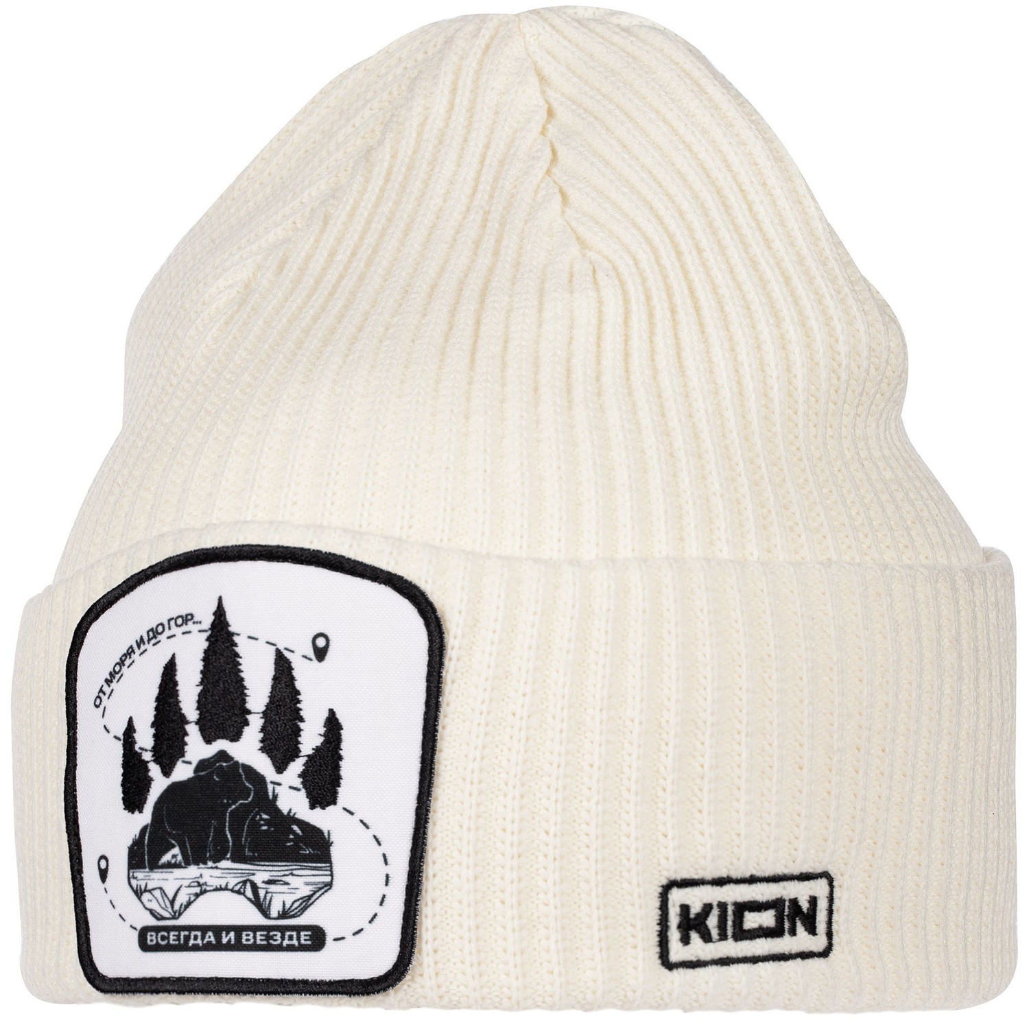 Шапка Franky, молочно-белая с логотипом