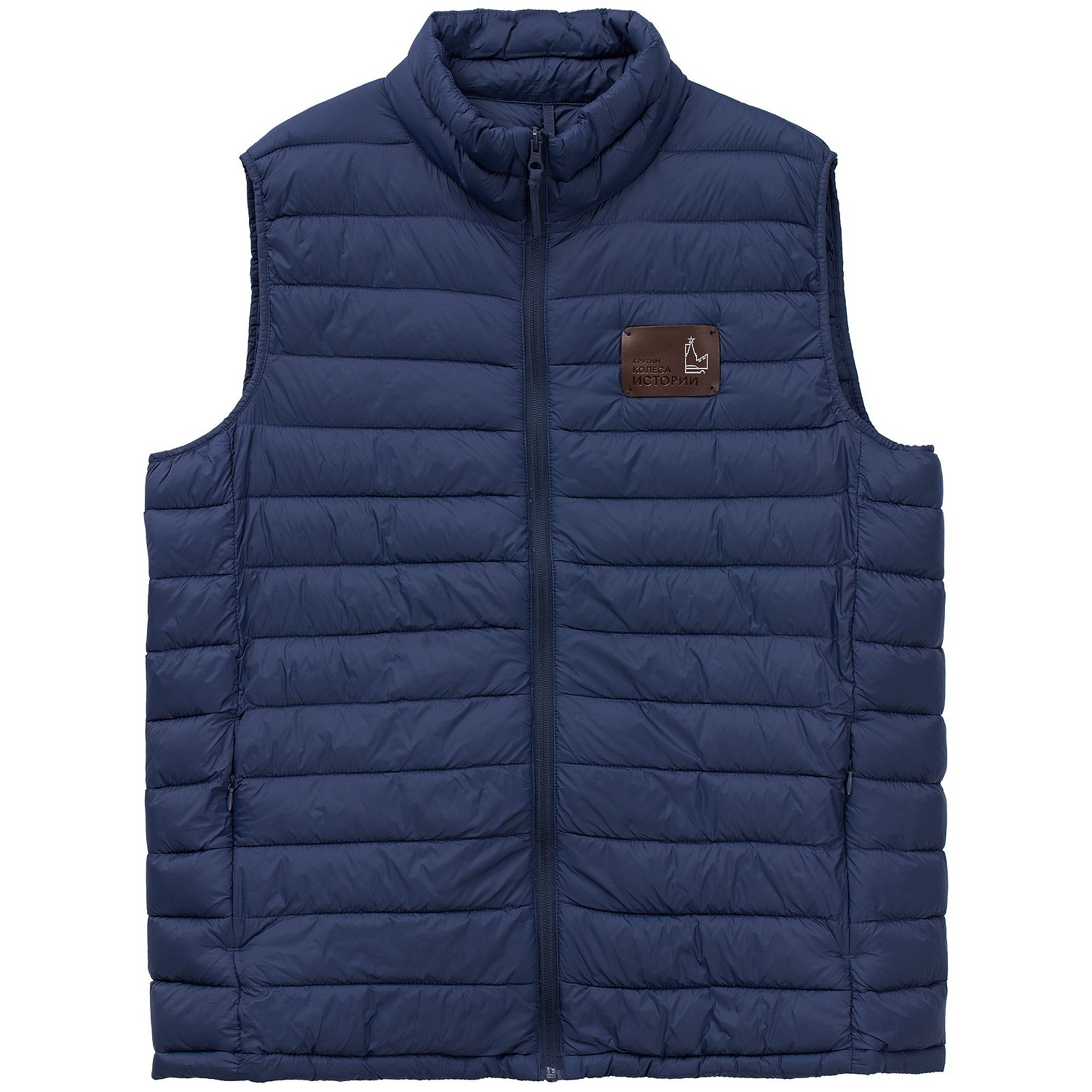 Лейбл кожаный Beta, XL, коричневый с логотипом