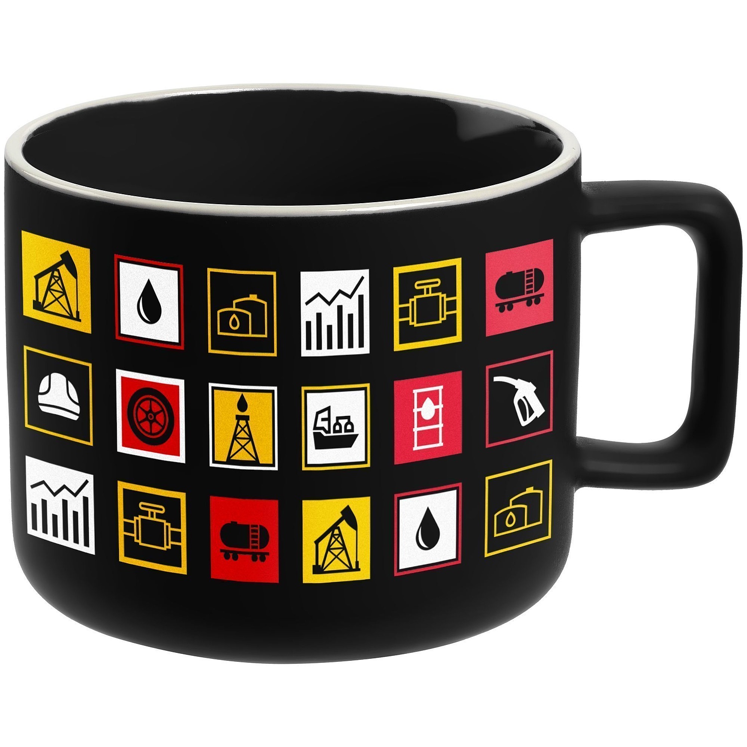 Чашка Fusion, черная с логотипом