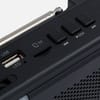 Bluetooth-колонка с радио Comradio, черная с логотипом