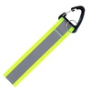 Светоотражающий брелок Flashline, серый с зеленым с логотипом