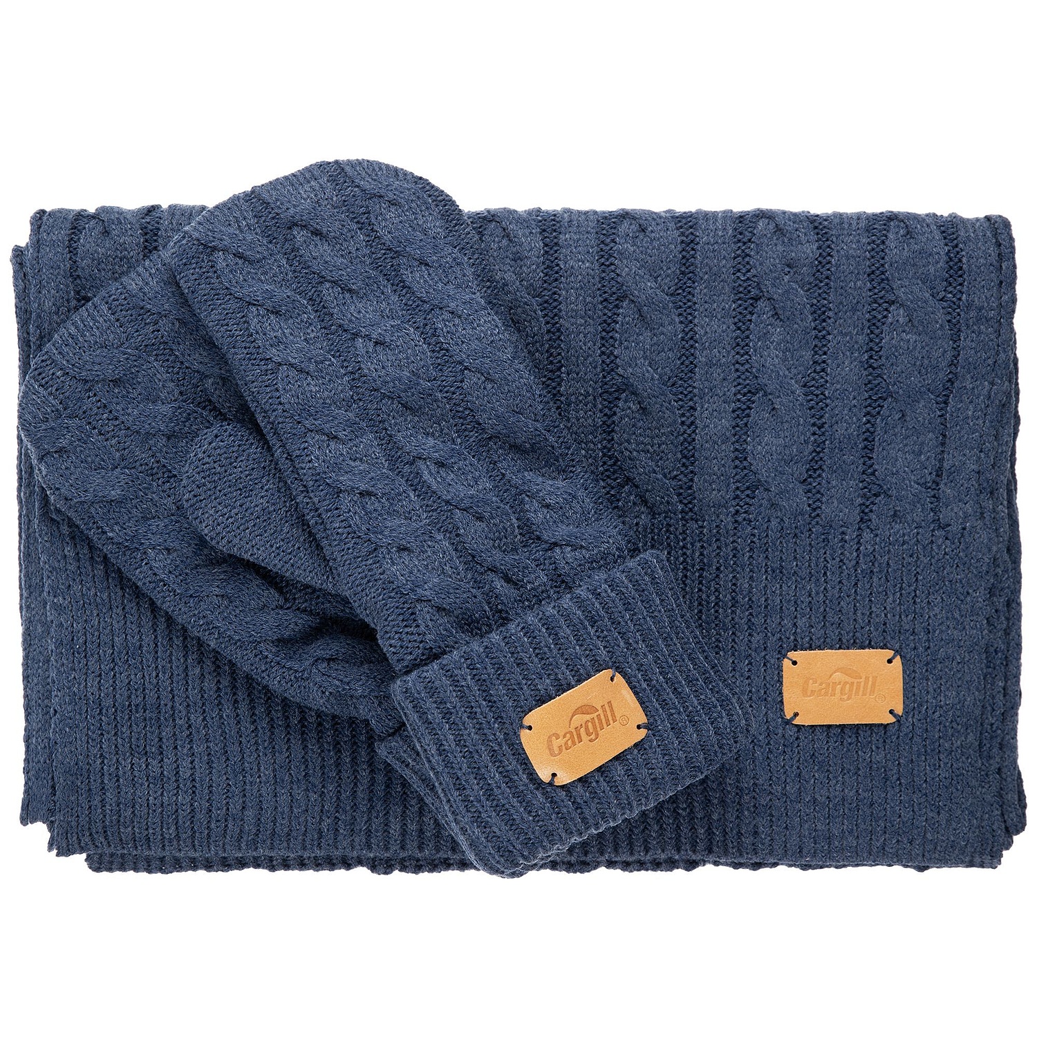 Шарф Heat Trick, синий меланж с логотипом