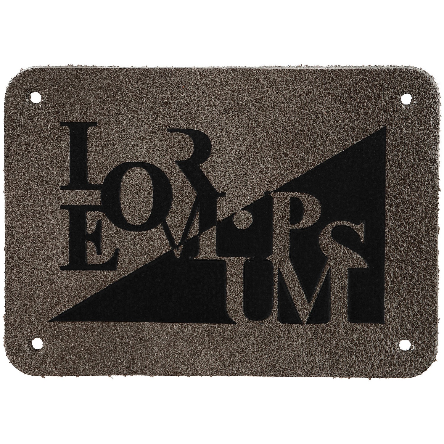 Лейбл кожаный Beta, XL, серый с логотипом