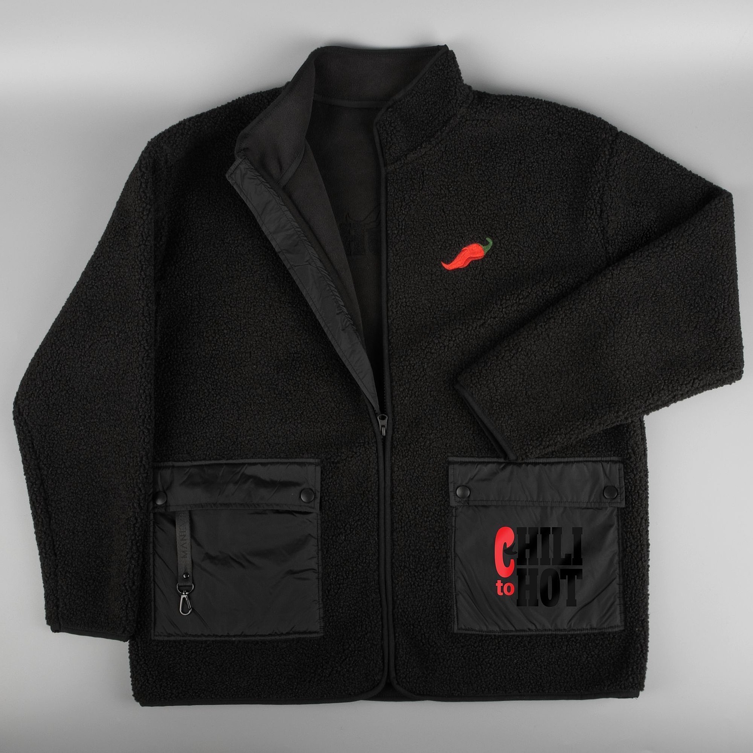 Куртка унисекс Oblako, черная с логотипом