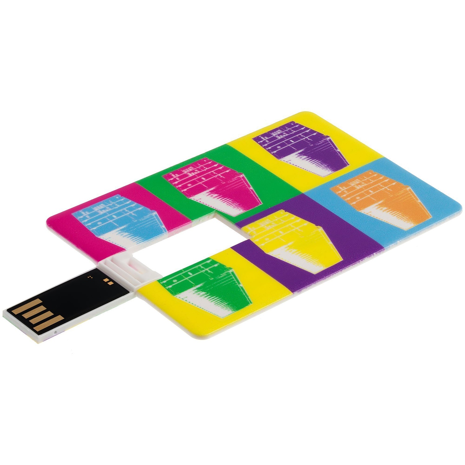 Флешка Card, 8 Гб, белая с логотипом