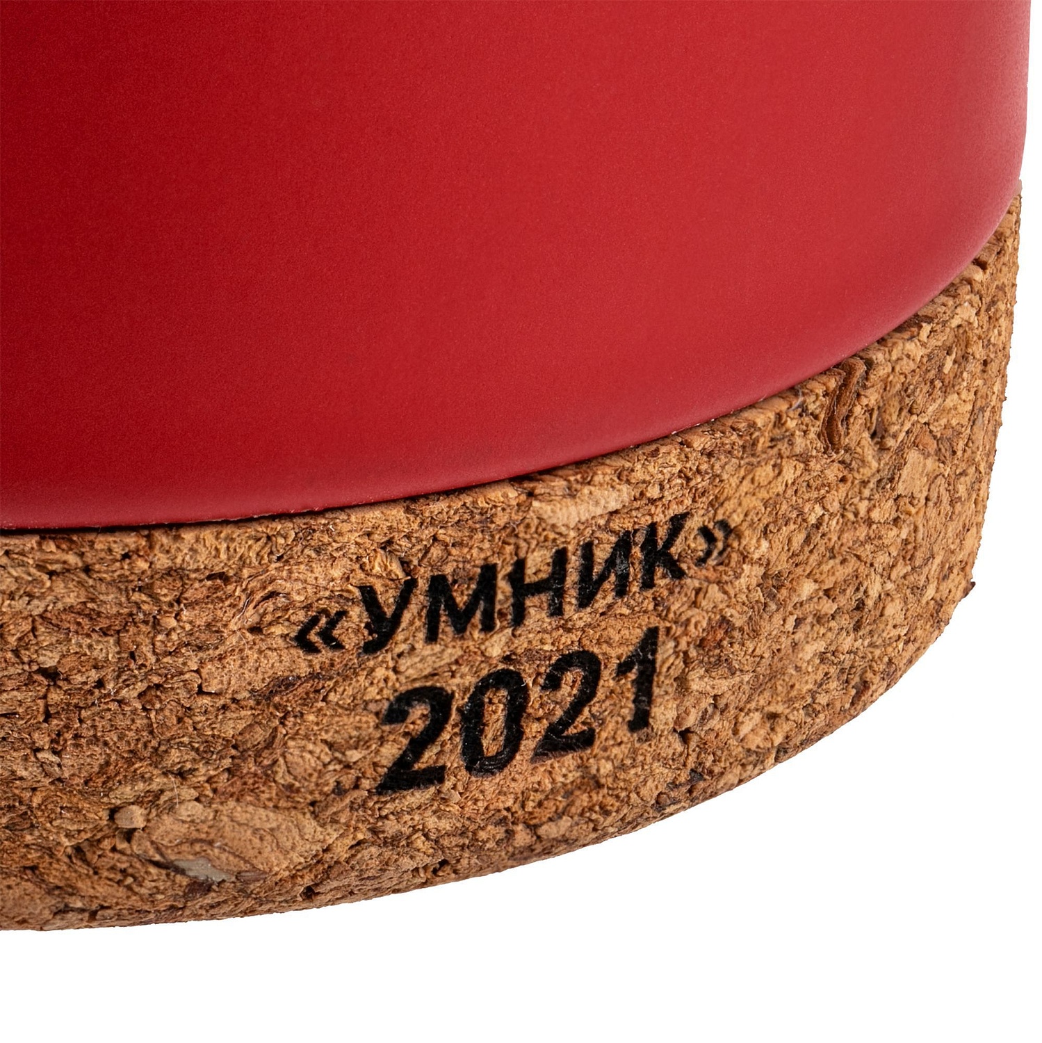 Кружка с пробковой подставкой Corky, зеленая с логотипом